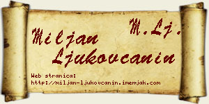 Miljan Ljukovčanin vizit kartica